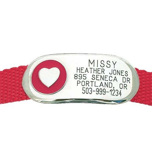 Jewelry Collar Tag - Heart, - Lucky Pet